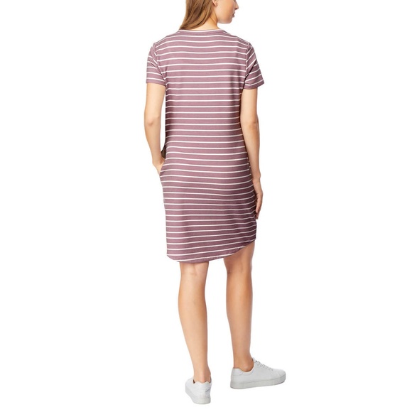 Casual Ladies' Short Sleeve Dress Purple/Pink - Picture 3 of 5